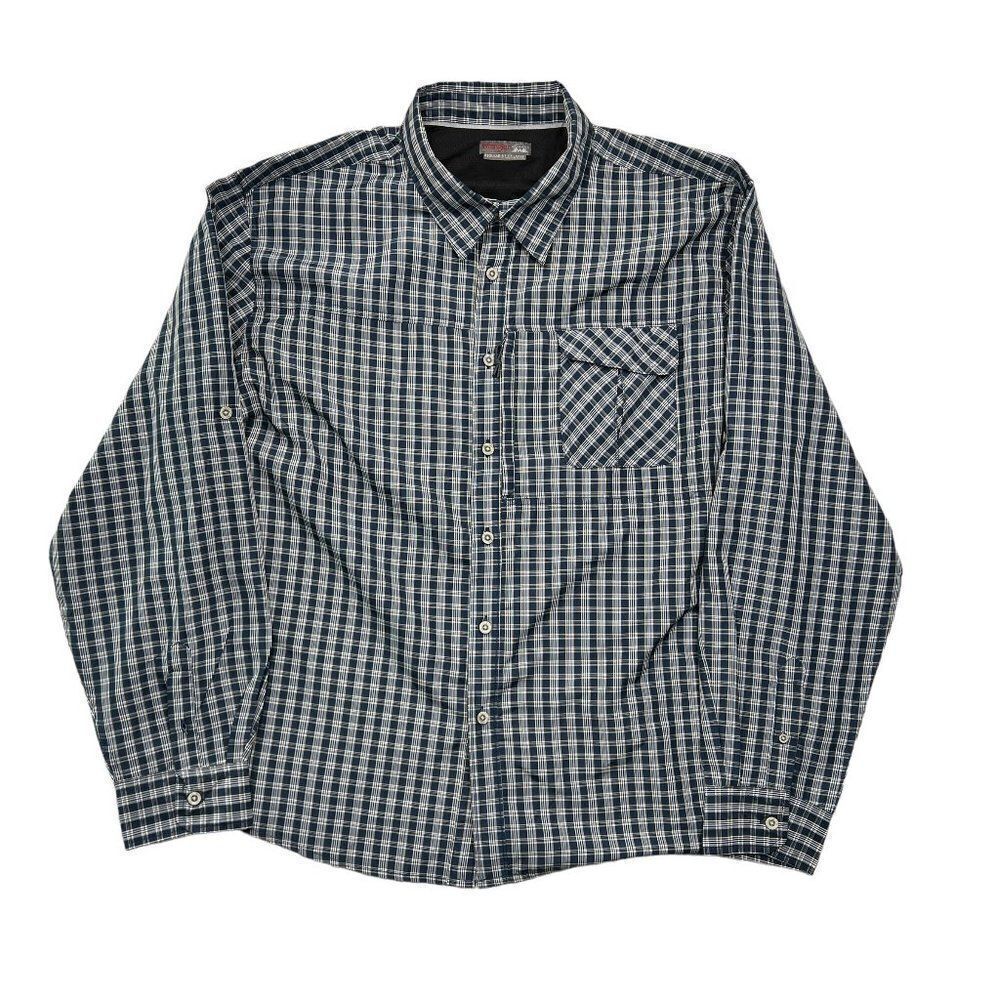 Wrangler Outdoors Men's Plaid Button Up Shirt